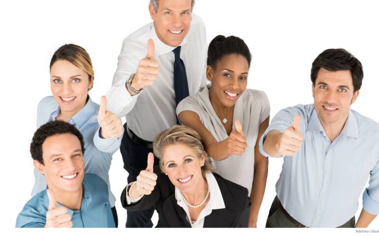 Teamwork-Showing-Thumbs-Up